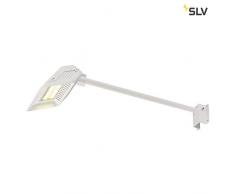 SLV TODAY Displayleuchte I Wandleuchte, schwenkbare Display-Lampen, IP55, Outdoor, Außen-Leuchte, weiß, Aluminium