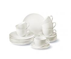 vivo Villeroy & Boch Group 19-5254-7126 Newfreshbasic Kaffeeset 18 teilig Geschirrsets, Porzellan, weiß, 24 x 30 x 21.5 cm, 18 Einheiten