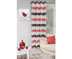Eurofirany Vorhang, Stoff, rot, 140 x 250 x 0,3 cm