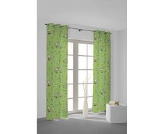 SG Home Ösenvorhang nach Maß Bright Green, Mehrfarben, 160L/130W verfügbar - Andere Größen verfügbar