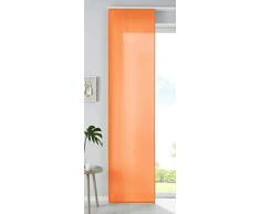 1er Set Schiebegardine Flächenvorhang Mikrofaser Vorhang Gardine Raumteiler HxB 245x60 cm Orange Matt Paneelwagen Beschwerungsstange, 85600N