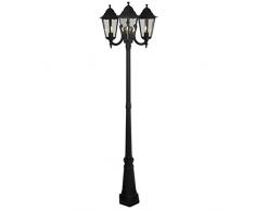 Smartwares 5000.036 Classico Lampenpfosten – Aluminium/Glas – 3 Laternen