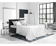 room99 Allzweckdecke Tagesdecke Steppdecke Bettüberwurf Kollektion Bueno Doppelseitig Gesteppt (Pure White, 200 x 220 cm)