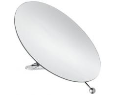 möve Mirrors Spiegel oval mit 5fach Vergrößerung und Saugnäpfen 15 x 20 cm aus Edelstahl, silver
