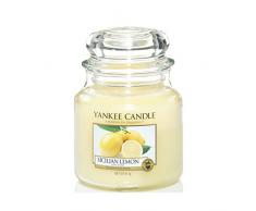 Yankee Candle SICILIAN LEMON Duftkerze, Glass, Gelb, Kerze im Mittleren Jar