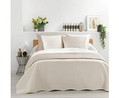 Douceur dIntérieur Tagesdecke für Doppelbett, gesteppt, 60 x 60 cm, Anthrazit, 220 x 240 cm, Natur, 240 x 260 cm