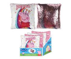 Peppa Pig Kissen mit Pailletten, Rosa, 30 x 30 cm