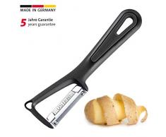 Westmark Sparschäler mit Ausstecher, 16 x 4,2 x 1,7 cm, Gentle, PP/ Rostfreier Edelstahl, Schwarz, 28012270