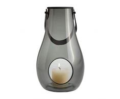 Holmegaard DWL Laterne, Glas, Smoke, 29 cm
