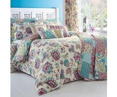 Dreams n Drapes Bettwäsche-Set mit Kissenbezügen, Textil, blaugrün, Doppelbett