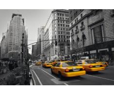 empireposter New York - Yellow Cab colourlight - Poster Foto Manhattan New York NYC USA Taxi - Grösse 91,5x61 cm