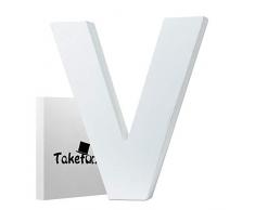 Holzbuchstabe zum Aufhängen, Wanddekoration für Babyzimmer, Kinderzimmer V