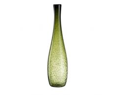 Leonardo Vase Giardino, handgefertigte Deko-Vase passend zum Landhausstil, Blumen-Vase in grünem Farbton, 60-cm, 034909