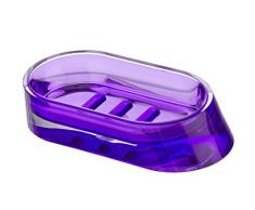 WENKO 20242233 Seifenablage Paradise Purple - Seifenschale, Acryl, 14.3 x 3 x 7.3 cm, Lila