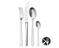 WMF Corvo Besteckset, 6 Personen, 24-teilig, eingesetzte Messerklinge, Cromargan protect Edelstahl mattiert, extrem kratzbeständig, spülmaschinengeeignet