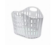 Addis Wäschekorb, faltbar, flach, leicht zu verstauen, Dunkelgrau, 35 l
