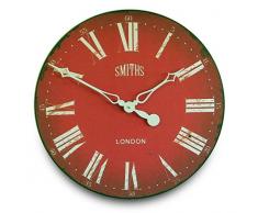 Roger Lascelles Wanduhr, Schwarz, Rot