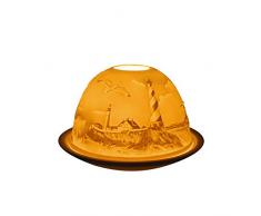 Light-Glow Leuchtturm Kerzenhalter, Porzellan, weiß, 13 x 12 x 8 cm