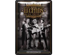Nostalgic-Art 22299 Celebrities-Legends Live Forever, Retro Blechschild 20x30 cm, Metall, bunt, 20x 30 cm