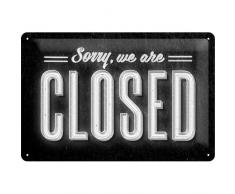 Nostalgic-Art 22219 Open Bar Sorry, we are Closed Blechschild, 20 x 30 cm