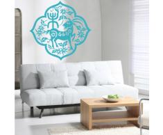 INDIGOS 4052166083287 Wandtattoo w467 Tierzeichen Ziege Wandaufkleber 80 x 77 cm, türkis