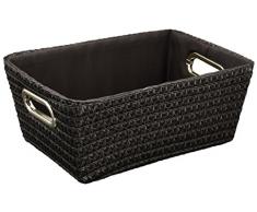 WENKO 20375100 Aufbewahrungskorb Chromo Schwarz - Badkorb, Polypropylen, 28 x 12 x 19.5 cm