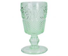 Katie Alice Trinkglas, Kelchglas Vintage Indigo für 250ml grün Glas KitchenCraft