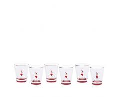 Bialetti DCRAST0010 Cappuccinotassen, Glas, rot