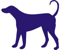 INDIGOS 4250380596006 Wandtattoo w057 Hund, 96 x 82 cm, blau