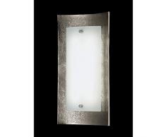 Fischer & Honsel Wandleuchte, Glas, nickel antik, 31 x 16 x 6,7 cm