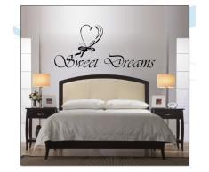 INDIGOS WG10030-80 Wandtattoo w030 Sweet Dreams 80 x 34 cm, braun