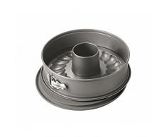 Kaiser La Forme Springform mit Flach- und Rohrboden, 26 cm, 2 Böden, runde Backform, auslaufsicher, antihaftbeschichtet, grau