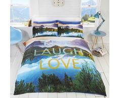 Homespace Direct Cool Fotografien Doppel Bettbezug Set und Kissenbezug Bettwäsche Leinen