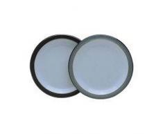 Denby Jet Black Speiseteller Set mit 4 Salattellern