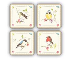 Cooksmart Dawn Chorus Untersetzer, Mehrfarbig, 4 Stück