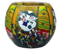 Himmlische Düfte Geschenkartikel GmbH Modern Art Yellow Windlicht, Glas, bunt, 11x11x9 cm