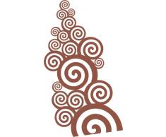 INDIGOS 4051095045304 Wandtattoo w368 Tribal Kreise Wandauskleber in 3 Größen, 120 x 60 cm, braun