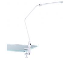 Trio Leuchten LED-Klemm / Tischleuchte in weiß, mit Schraubklemme und Standfuß, inklusiv 1x3.6W 3000K 200 Lumen 522520101