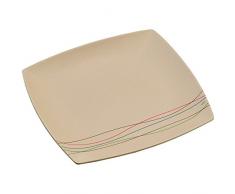 Kesper 41152 Teller rechteckig Linien aus Bambus