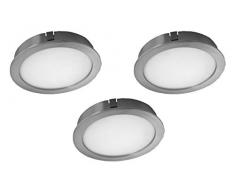 Evotec CUBIC55 CF LED Unterbauleuchte 3er Set / 4000K / 3x4W / 1200 Lumen, Aluminium, 12 W, Transparent, Small