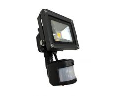 LeuchTek Flutlicht mit PIR Bewegungsmelder, Aluminium, Schwarz, One Size