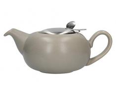 London Pottery Kleine Teekanne mit Teesieb für losen Tee, Steingut, matt, für 2 Tassen (500 ml)