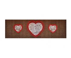 LifeStyle-Mat Designer Fussmatte Haustür – Fussmatten rutschfest und waschbar – Schmutzfangmatte/Fussabstreifer – BRAUN 50x150cm