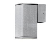 Konstsmide Monza 7908-310 Wandleuchte B: 6,5cm T: 10cm H: 13 /5cm / 2x35W / IP44 / Aluminium / silbergrau