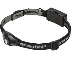 Brennenstuhl LED Kopflampe LuxPremium / leichte CREE LED Stirnlampe mit hellem Frontlicht (ideal zum Joggen, IP44, inkl. Batterien, 60m Leuchtweite, 100lm, Neigungswinkel einstellbar)