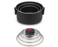 Ballarini Click & Cook Topf 20 cm 81250D.20 aus Aluminium mit Keravis-Antihaftbeschichtung und einklappbaren Griffen platzsparend Ideal fÃ¼r Camping Made in Italy