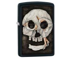 Zippo Classic Lighter-Illusion Skull Feuerzeug, Messing, Individual Design, Original Pocketsize