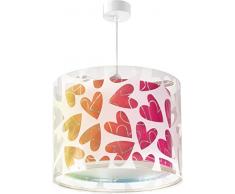 Dalber Kinder Pendellampe Multicolor herzen Cuore, Kunststoff, rot, 33 x 33 x 25 cm