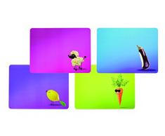 Kitchen Craft Platzsets, laminiert, Unterseite aus Kork, Gemüse-Design