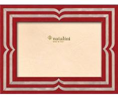 Natalini Bellagio ROSSOBIANCO 13X18 Bilderrahmen mit Unterstützung für Tisch, Tulipwood, Rot, 13 X 18 X 1,5